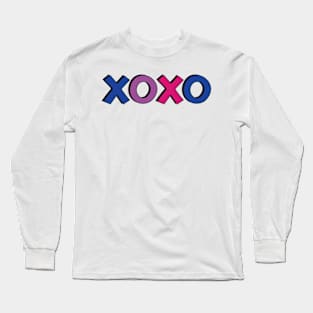 Hugs and Kisses - XOXO - Bi Pride Valentines Long Sleeve T-Shirt